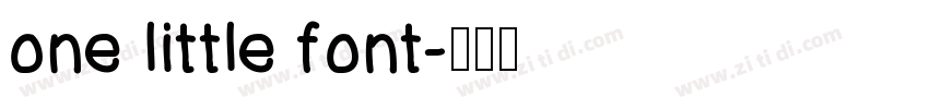 one little font字体转换